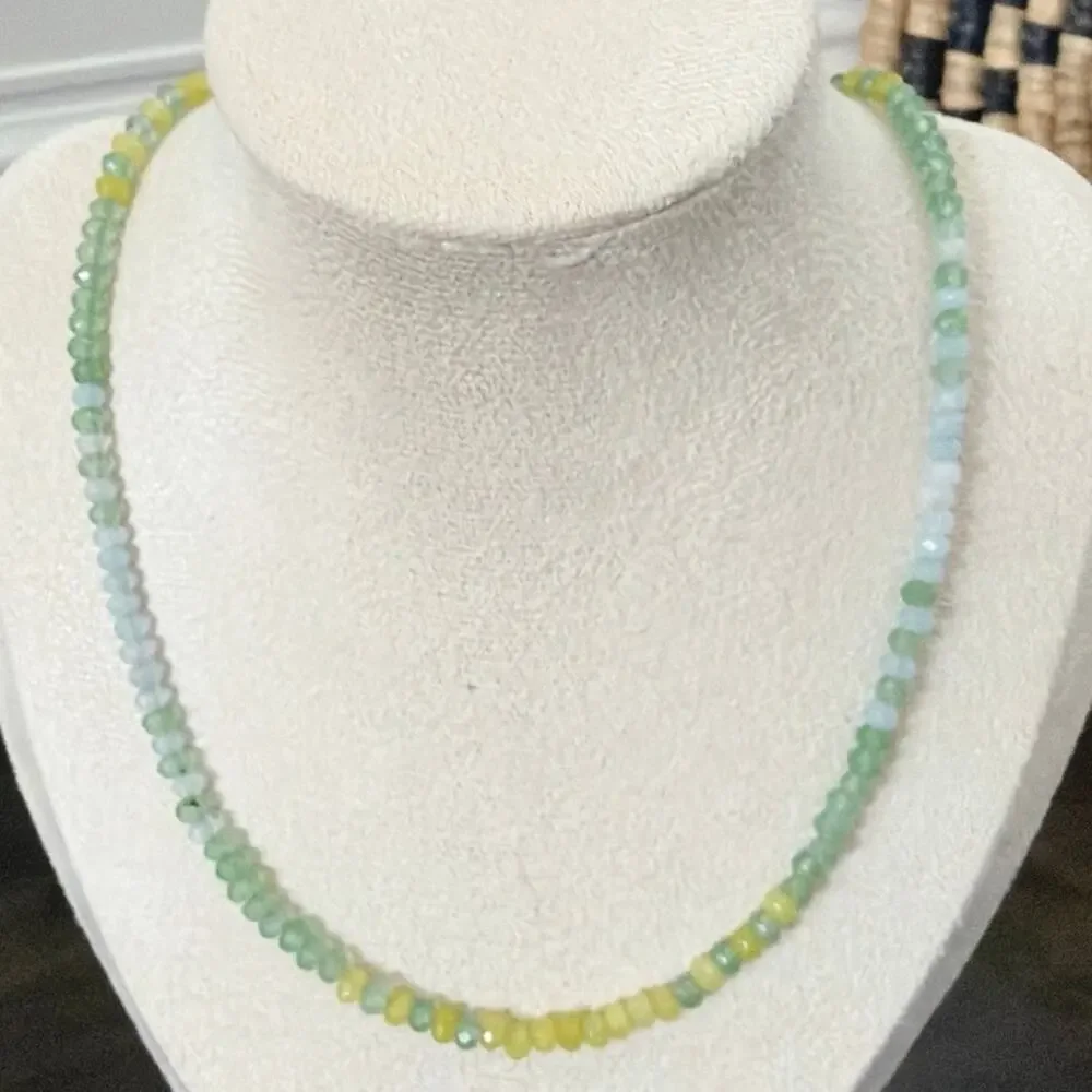 Second Bloom Studio Artisan Made Rainbow Agate Ombre Necklace 17